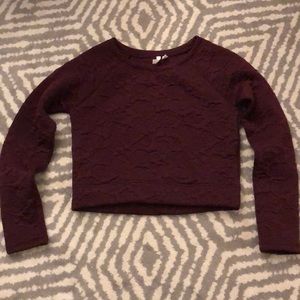Frenchi Maroon Crop Sweater